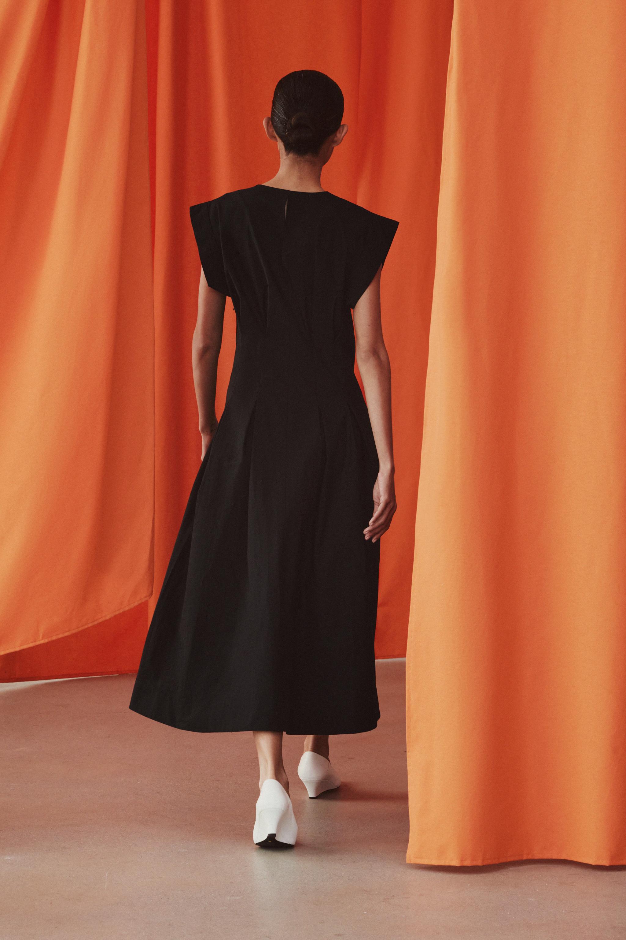 ROBE EN POPELINE PLISSÉE ZW COLLECTION